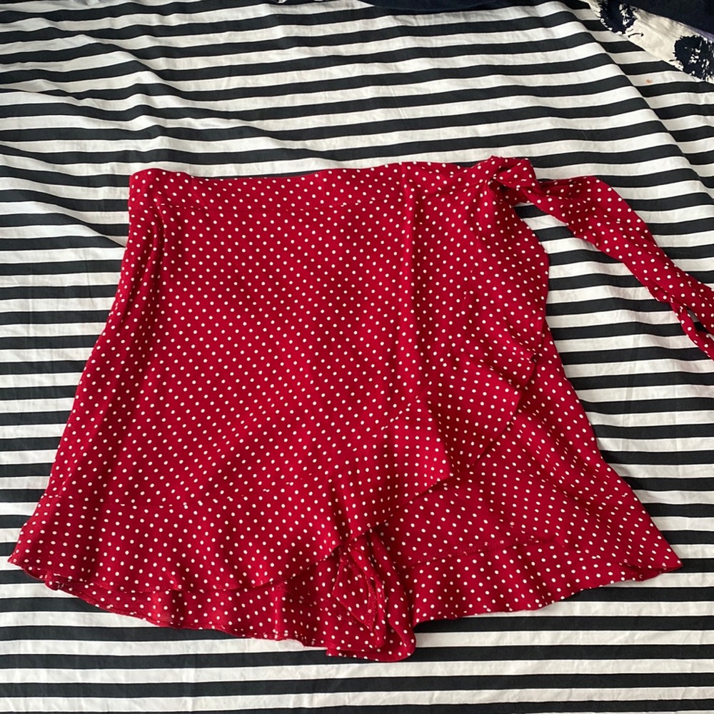 For Love & Lemons Sparkler Polka Dot Wrap Skort Size S